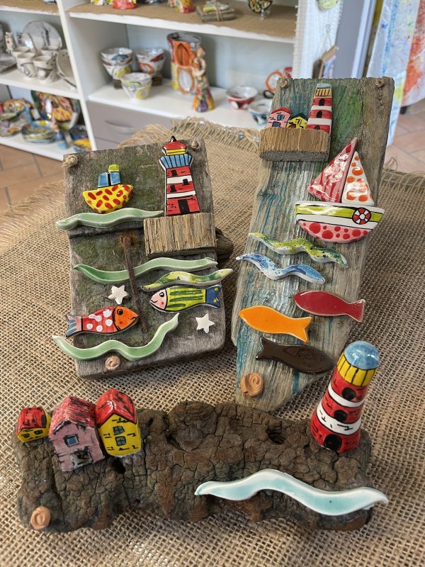 Quadretti Pesci e Barchette 