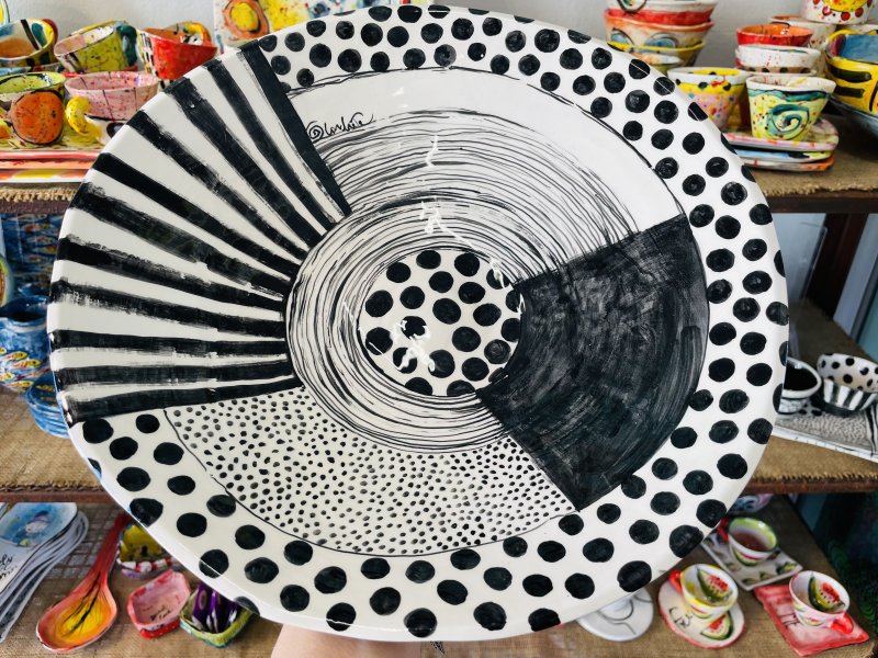 Centro tavola Bianco e Nero